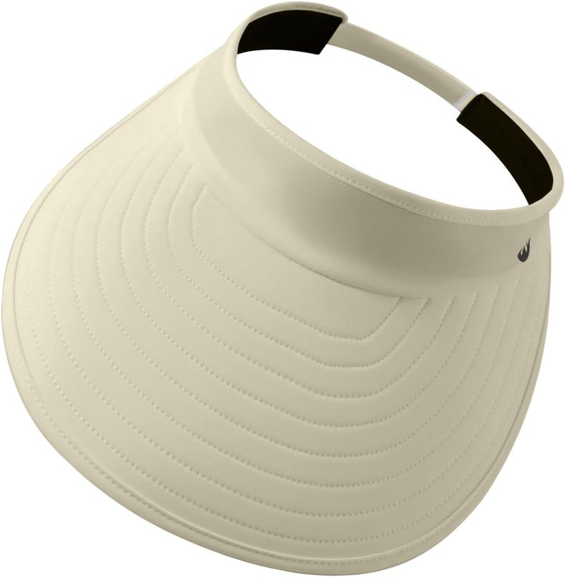 Wander Sun Visor Hats for Women Wide Brim UV Protection Adjustable Large Golf Beach Cap Packable Travel Sport Visor - Image 1